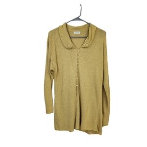 Krista Larson Women's Collared Button Front Cardigan